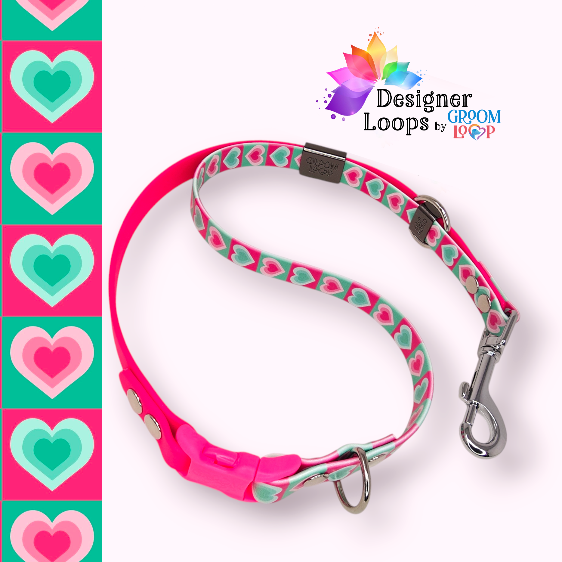 Lovely Hearts BioThane® Grooming Loop